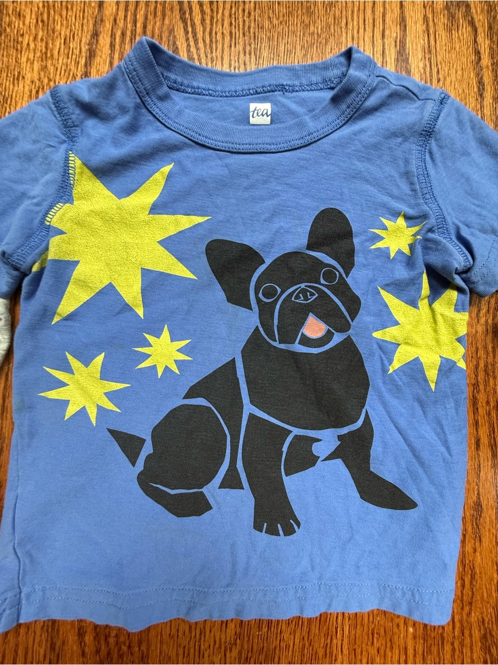 Tea Collection Frenchie Dog Layered-Look Tee 2T - Picture 2 of 6